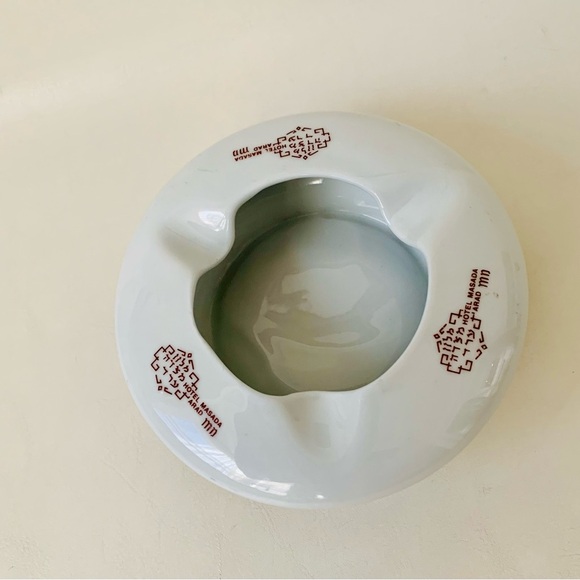 Vintage Naaman Hotel Masada Israel Porcelain Ashtray - Picture 11 of 13